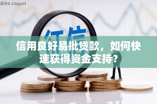青河信用良好易批贷款，如何快速获得资金支持？