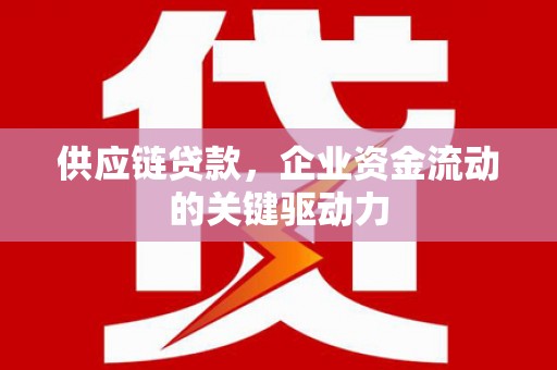 青河供应链贷款，企业资金流动的关键驱动力