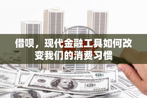 青河借呗，现代金融工具如何改变我们的消费习惯