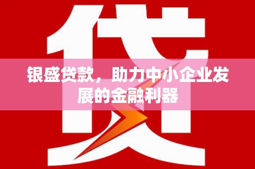 青河银盛贷款，助力中小企业发展的金融利器
