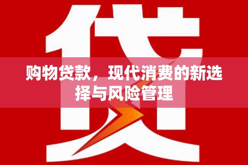 青河购物贷款，现代消费的新选择与风险管理