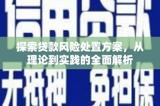 青河探索贷款风险处置方案，从理论到实践的全面解析