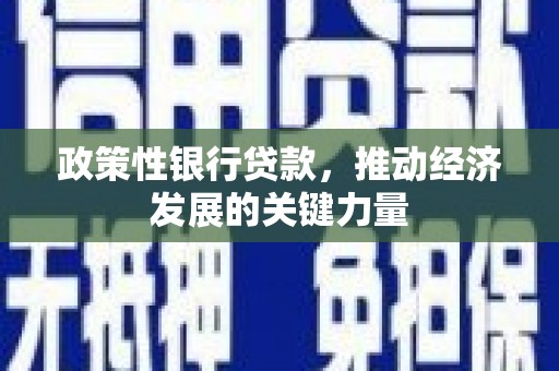青河政策性银行贷款，推动经济发展的关键力量
