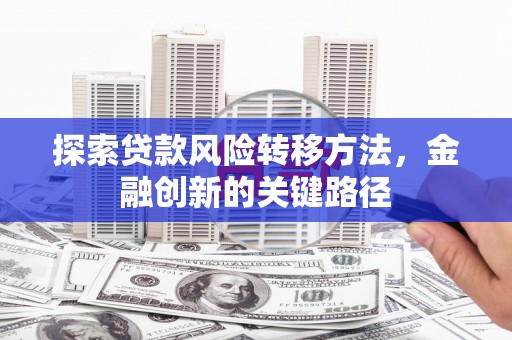 青河探索贷款风险转移方法，金融创新的关键路径