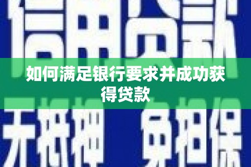 青河如何满足银行要求并成功获得贷款